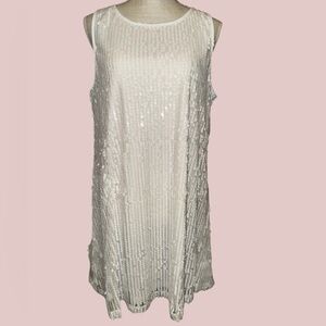 Sweet Lemon White Sequin Dress